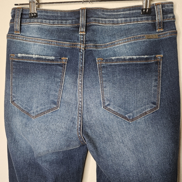 Button fly Kancan jeans size 9/28 Style kc9154d blue wash distressed knees 095 - Picture 3 of 9